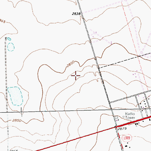 Topographic Map of George T Abell Junior High School, TX