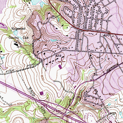 Topographic Map of Viking Hills Elementary School, TX
