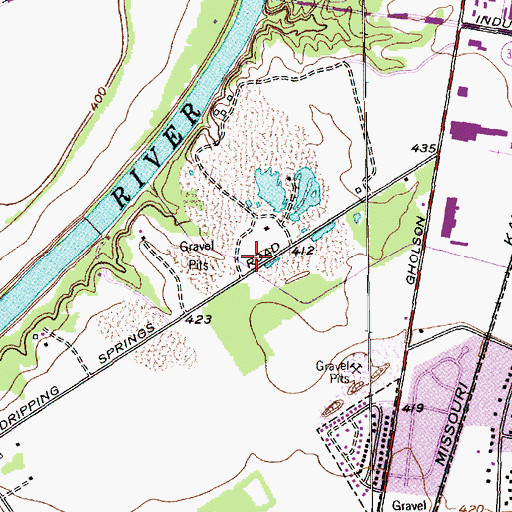 Topographic Map of Doris Miller Elementary School, TX