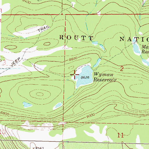 Topographic Map of Flattop Dam, CO