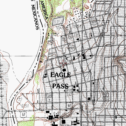 Topographic Map of Austin Elementary School, TX