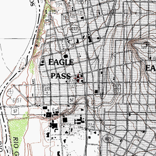 Topographic Map of Lee Elementary School, TX