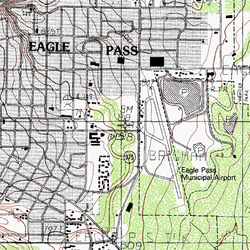 Topographic Map of San Luis Elementary School, TX