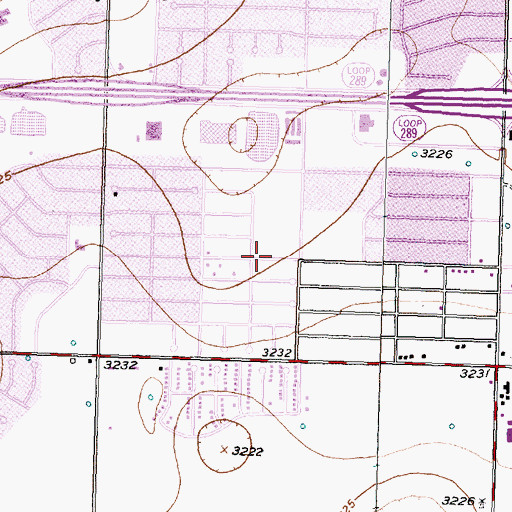 Topographic Map of Waters Elementary School, TX