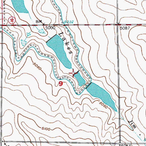 Topographic Map of Banner Lake Number 1 Dam, CO