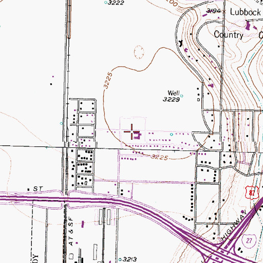 Topographic Map of Wright Elementary School, TX