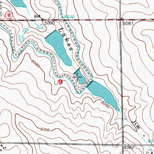 Topographic Map of Banner Lake Number 1 Reservoir, CO