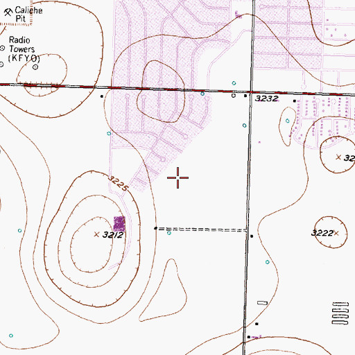 Topographic Map of Honey Elementary School, TX