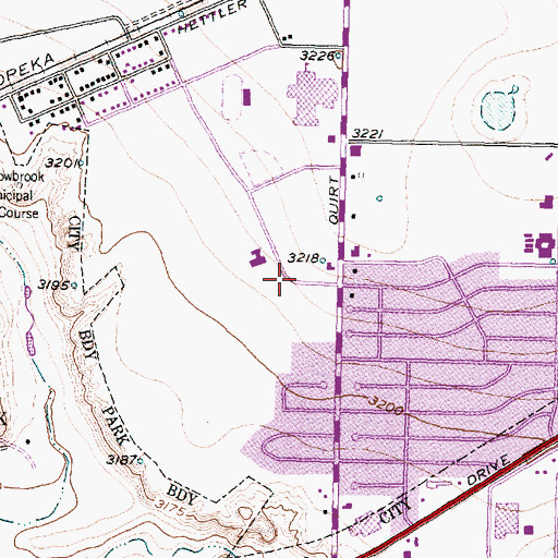 Topographic Map of Hunt Elementary School, TX