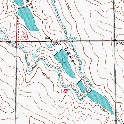 Topographic Map of Banner Lake Number 5 Reservoir, CO