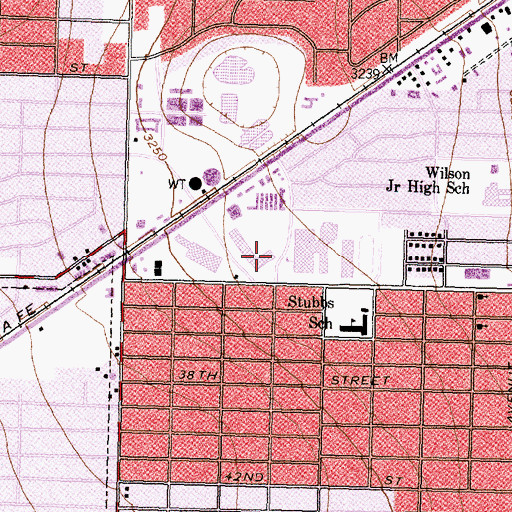 Topographic Map of Coronado High School, TX
