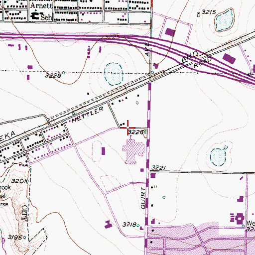 Topographic Map of Estacado High School, TX