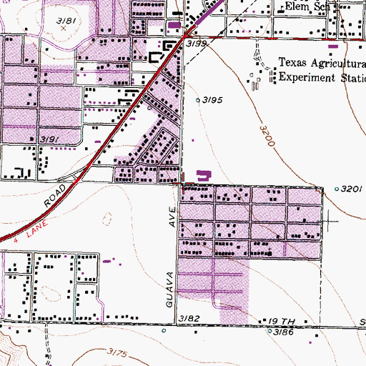 Topographic Map of Martin Early Child Center, TX