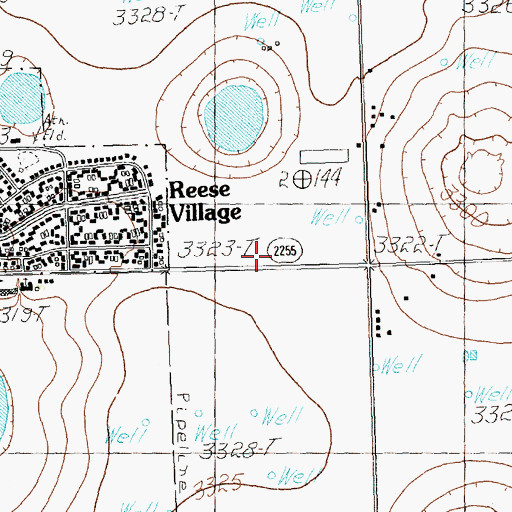 Topographic Map of Reese Educational Center, TX
