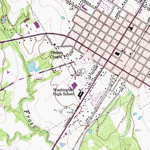 Topographic Map of Groesbeck Middle School, TX