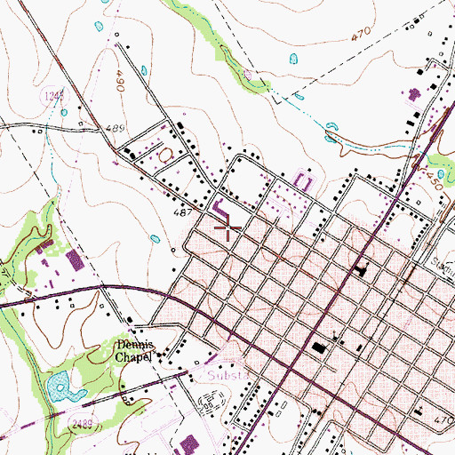 Topographic Map of Groesbeck Primary School, TX