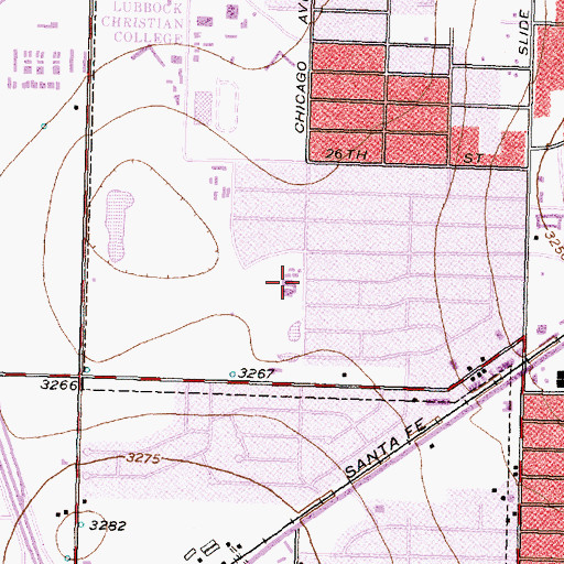 Topographic Map of Bowie Elementary School, TX