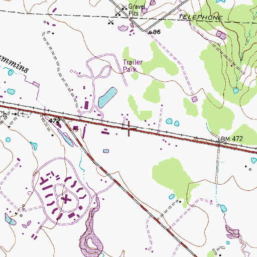 Topographic Map of Knox Learning Center, TX