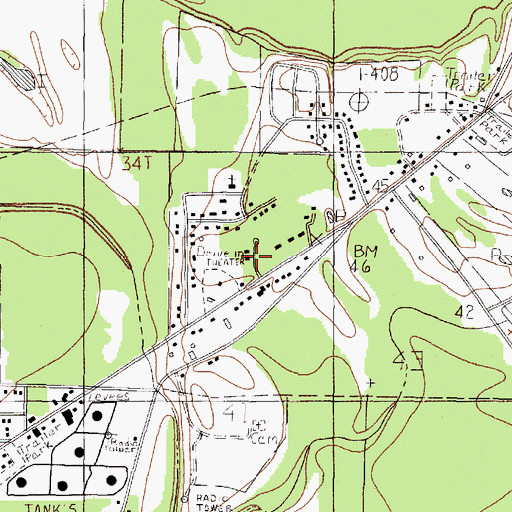 Topographic Map of Gulf Coast High School - Liberty, TX