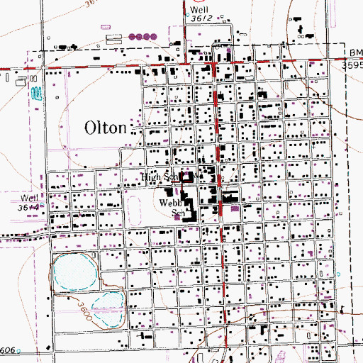 Topographic Map of Cross Roads Learning Center, TX