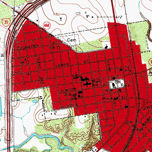 Topographic Map of Ramirez Elementary School, TX