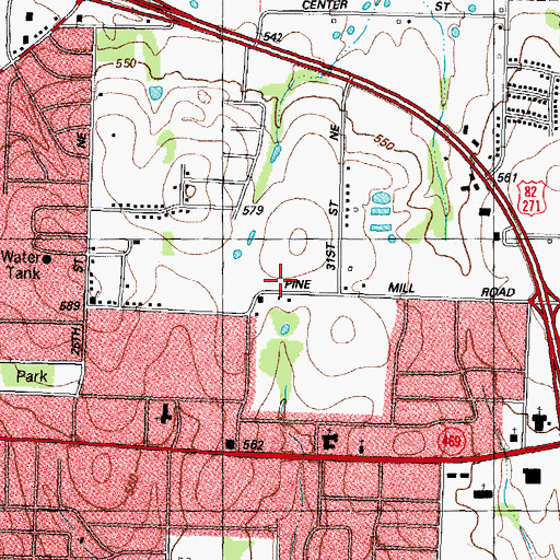 Topographic Map of Aikin Elementary School, TX