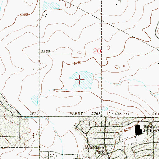 Topographic Map of Plaster Reservoir, CO