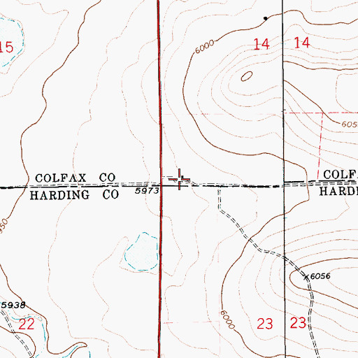 Topographic Map of Craft Ranch, NM