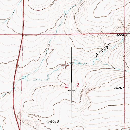 Topographic Map of Ojo de Verde, NM