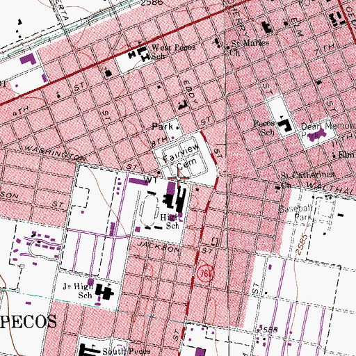 Topographic Map of Carver Alternative Education Center, TX