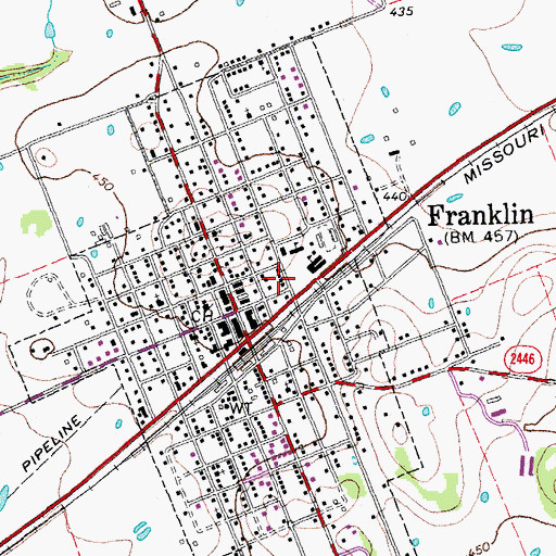 Topographic Map of Reynolds Elementary School, TX