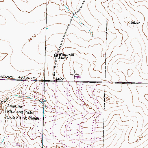 Topographic Map of Rolling Hills Elementary School, TX