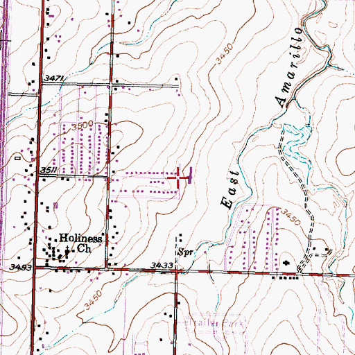 Topographic Map of Willow Vista Elementary School, TX