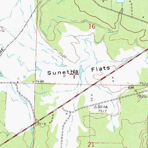Topographic Map of Pinon Lake Reservoir, CO