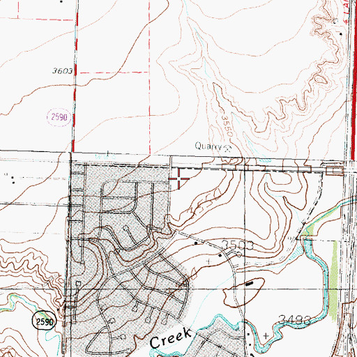 Topographic Map of Crestview Elementary School, TX