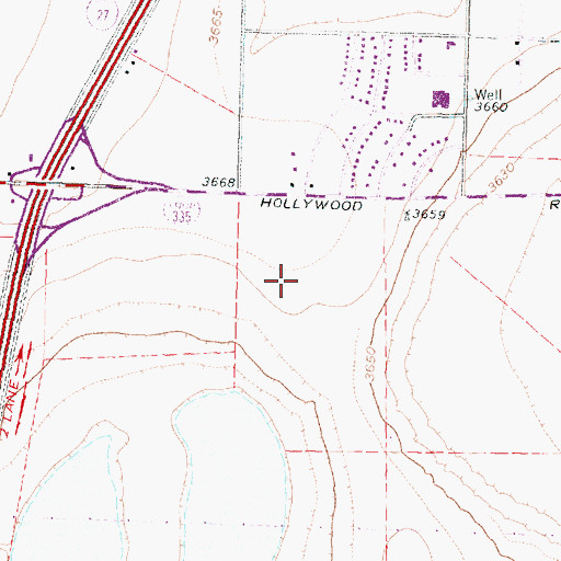 Topographic Map of Randall High School, TX