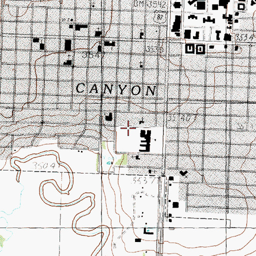 Topographic Map of Rex Reeves Elementary School, TX