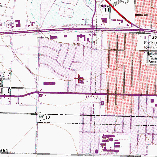 Topographic Map of Lawndale Elementary School, TX