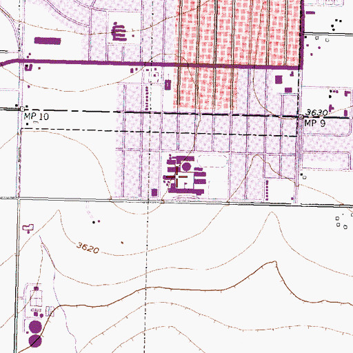 Topographic Map of Caprock High School, TX