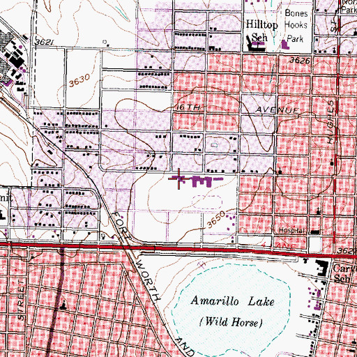 Topographic Map of Carver Academy, TX