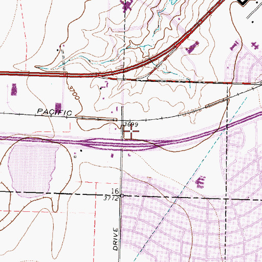 Topographic Map of Homebound School - Amarillo, TX
