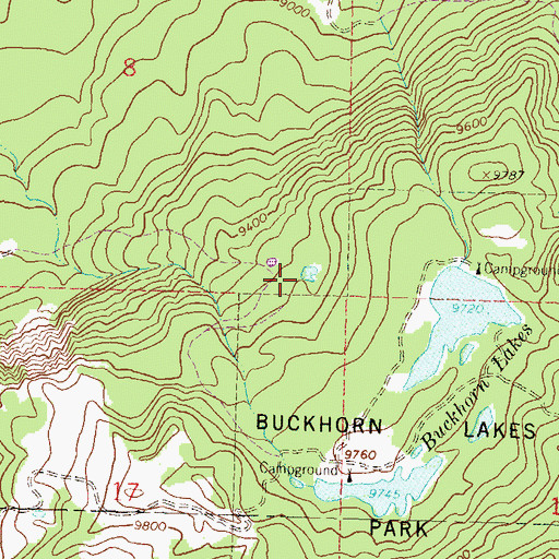 Topographic Map of Buckhorn Lake Number 1 Dam, CO