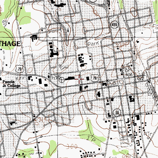 Topographic Map of Baker - Koonce Intermediate School, TX