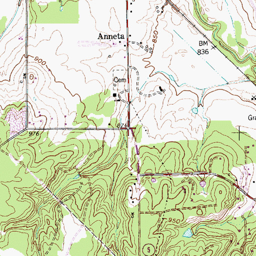 Topographic Map of Aledo Middle School, TX