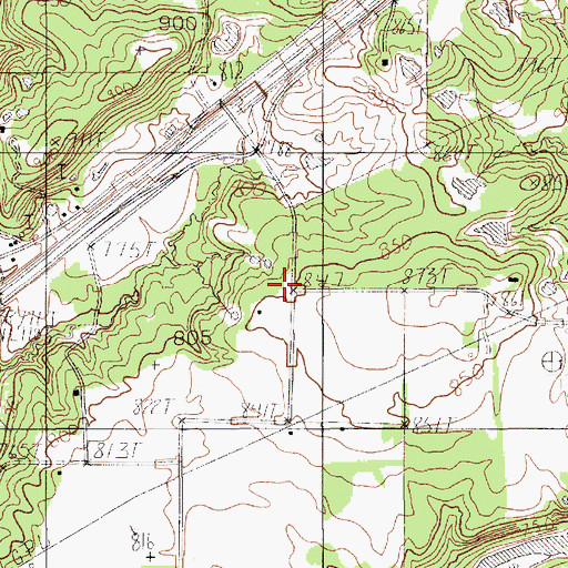 Topographic Map of Brock Elementary School, TX