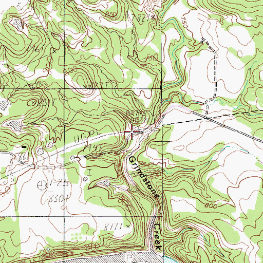 Topographic Map of Brock High School, TX