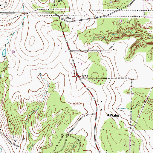 Topographic Map of Mary Martin Elementary School, TX