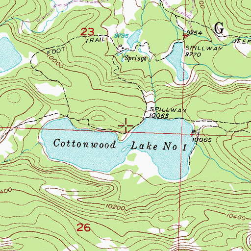Topographic Map of Cottonwood Number 1 Dam, CO