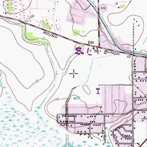 Topographic Map of Bridge City Intermediate School, TX