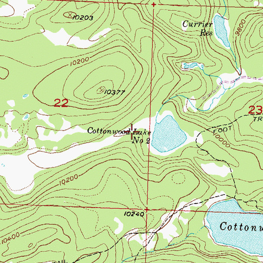 Topographic Map of Cottonwood Number 2 Dam, CO
